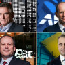 The big four chiefs (clokwise from top left): NAB’s Ross McEwan,  ANZ’s Shayne Elliott, CBA’s Matt Comyn and Peter King from Westpac.