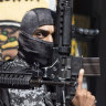 Police conduct an operation against alleged drug traffickers in the Jacarezinho favela of Rio de Janeiro, Brazil, on Thrusday.