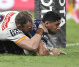 Jason Taumalolo crashed over for the Cowboys.