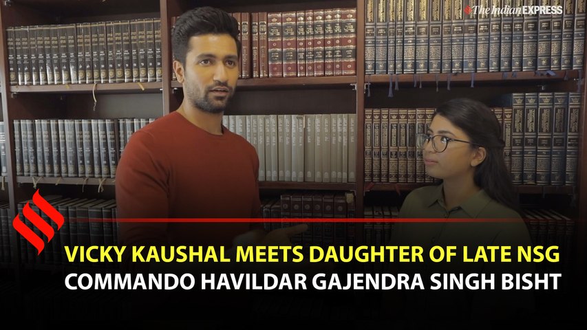 Vicky Kaushal meets daughter of late NSG Commando Havildar Gajendra Singh Bisht