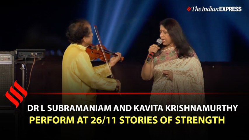 Dr L Subramaniam and Kavita Krishnamurthy perform at 26/11 Stories of Strength