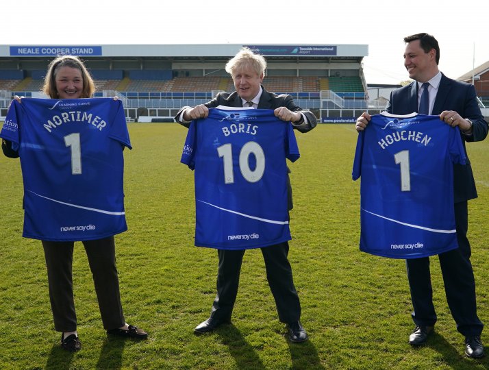 New MP for Hartlepool Jill Mortimer, Boris Johnson and Tees Valley Mayor Ben Houchen.