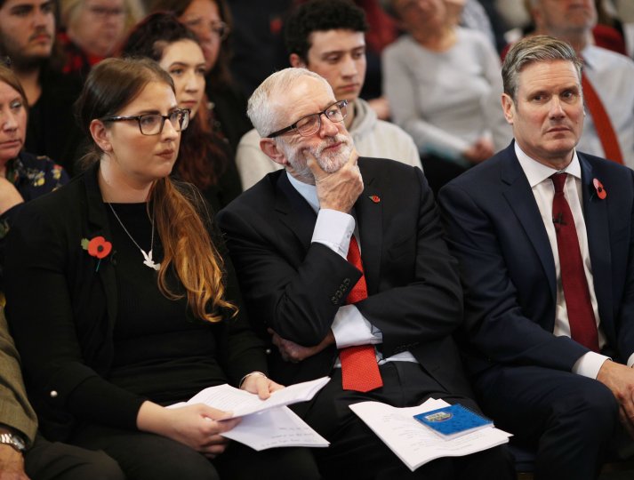 Laura Pidcock, Jeremy Corbyn, Keir Starmer.