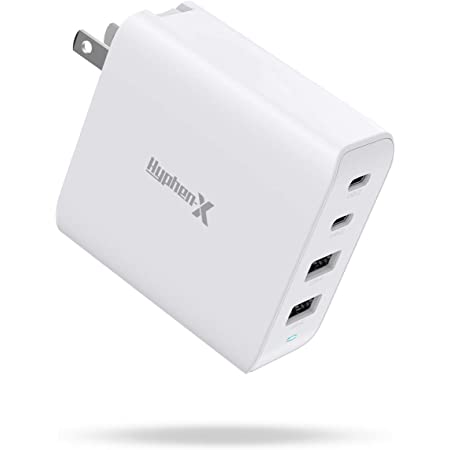 USB C Charger, Hyphen-X 100W GaN PPS Type C Fast PD Charger Compatible with MacBook Pro Air, iPhone, iPad Pro, Galaxy, Dell XPS USB C Laptop Devices 4 Ports(White)