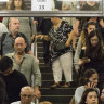 Services on the western line were suspended on Monday afternoon after an intruder jumped on the tracks. 