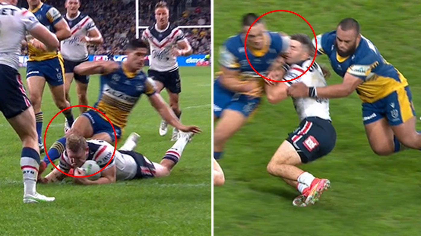 Drew Hutchison goes down, James Tedesco cops a nasty high shot