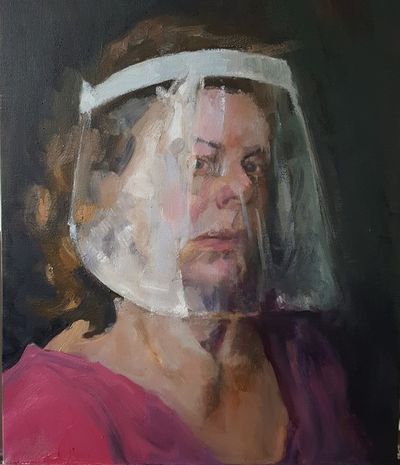 Jane Kelly, ‘Self portrait with visor’, ca. 2021