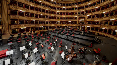 A view of La Scala opera house as it re-opened.