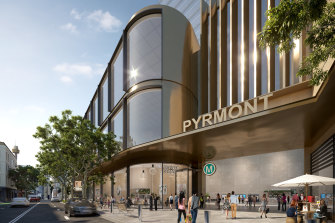 An artist impression of the new Metro station at Pyrmont