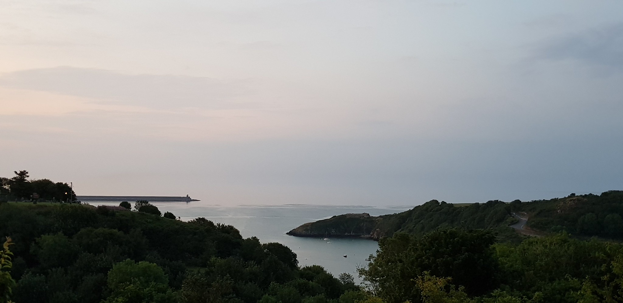 Fishguard Harbour at dusk