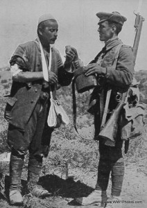 A WoundedTurkish Infantryman Having A Drink Of Water