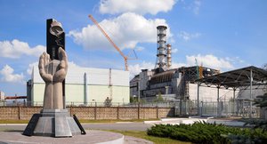 File - Monument and reactor 4 in Chernobyl Nuclear Power Plant, Ukraine. The 1986 Chernobyl disaster is considered the worst nuclear disaster in history both in terms of cost and casualties.