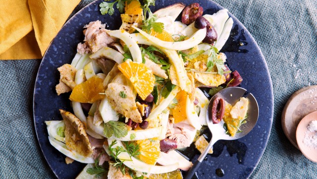 Karen Martini's sweet potato, fennel, orange and tuna salad.