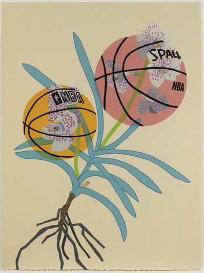 Jonas Wood, ‘Double Basketball Orchid 2 (State I)’, 2020