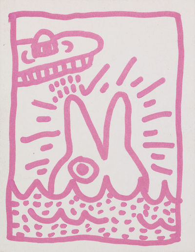 Keith Haring, ‘U.F.O. and Dolphin’, 1982