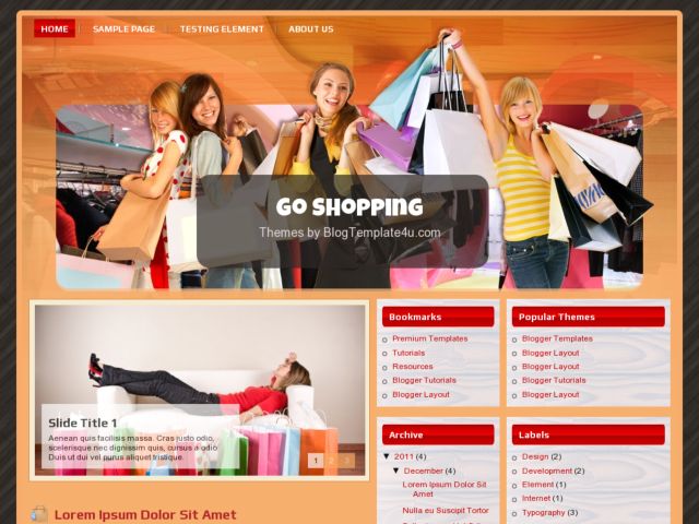 Go Shopping Blogger Template