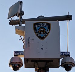 File - New York City police Department (NYPD) surveillance cameras.