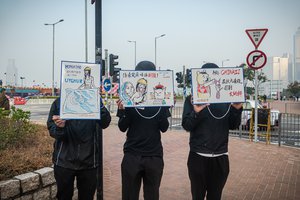 A rally to show support for China Uighurs and their fight for human rights in Hong Kong