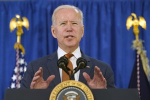 President Joe Biden talks about the May jobs report from the Rehoboth Beach Convention Center in Rehoboth Beach, Del., Friday, June 4, 2021.