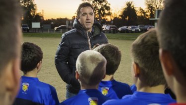 Head of AFL Victoria, and former North Melbourne coach, Brad Scott, at the ‘Marby Park’ Lions recently.
