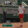 Lorenzo Musetti retires against Novak Djokovic