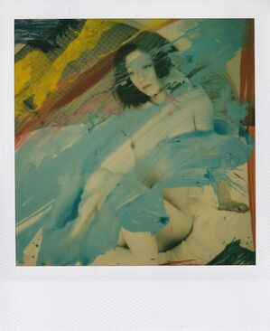 Overpainted polaroid