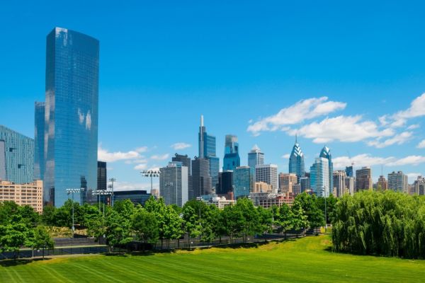 The Philadelphia skyline