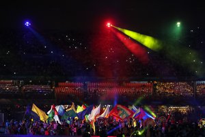 Opening ceremony of the Copa America soccer tournament at the Morumbi stadium in Sao Paulo, Brazil