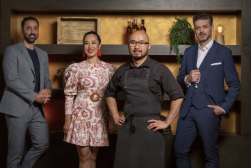 MasterChef Australia judges and guest chef Khanh Nguyen.