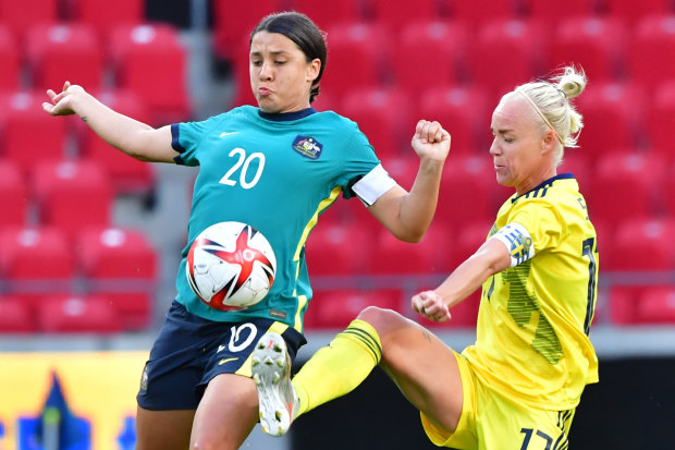 Sam Kerr looked to have regained some of the attacking flair that has made her one of the world’s most dangerous players despite being unable to break through against Sweden.