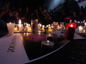 Demonstration outside Secretaria de Gobernacion (Secretary of Governorship) against Mexican journalist Javier Valdez murdering, occured in Culiacán, Sinaloa on May 15th, 2017