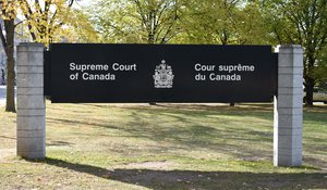 Supreme Court of Canada sign in Ottawa