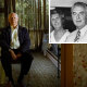 Composite of Gough Whitlam, his wife (inset) and his son Nick (main).