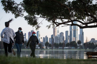 Outdoor mask-wearing rules eased on Friday.