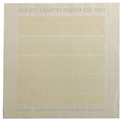 Agnes Martin, ‘ Agnes Martin Paintings 1981’, 1981