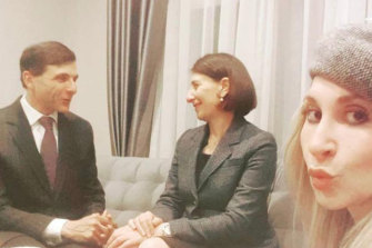 A photo of Gladys Berejiklian and Arthur Moses SC posted by her sister Mary.  