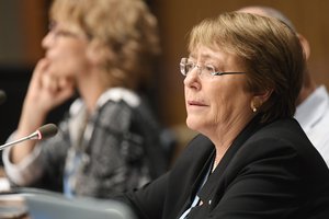 25 September 2018,Michelle Bachelet, UN High Commissioner for Human Rights, makes remarks during a high-level event of the lesbian, gay, bisexual and transgender (LGBT) Core Group, with a focus on ending violence and discrimination against LGBT people