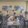 Generic  HSC, school, students, exams, high school.  year 11 students at Randwick Boys High 18th October 2018 Photo by Louise kennerley SMH
