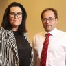 Senator Deborah O’Neill and Labor MP Daniel Mulino in Canberra on Wednesday. 