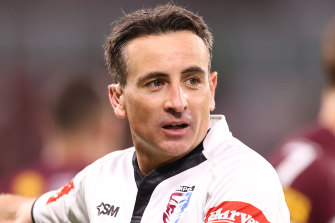 Referee Gerard Sutton during the State of Origin series opener.