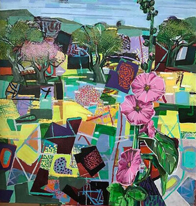 David Gerstein, ‘Landscape with Hollyhock’, 2019