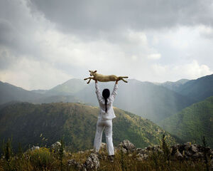 Holding the Lamb (from the series: Back to Simplicity)