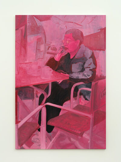 Valentina Liernur, ‘Señora rosa (sentada en el bar)’, 2021