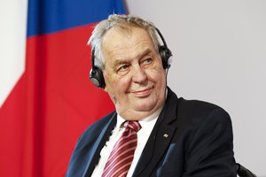 The president of the Czech Republic Milos Zeman addresses the media during a joint press conference after their meeting at the Hofburg palace with the Austrian President Alexander Van der Bellen in Vienna, Austria, Thursday, June 10, 2021.