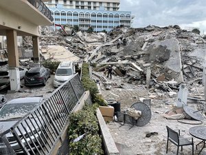 Surfside condominium collapse photo from Miami-Dade Fire Rescue