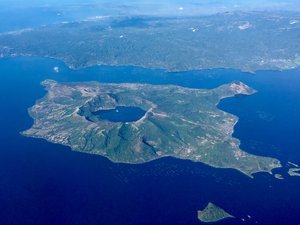 Taal volcano in the middle of a lake in the Philippines. Taken on March 2018.