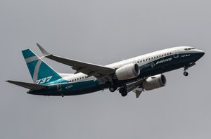 Boeing 737 Max at the Farnborough International Airsho 2018, Hampshire