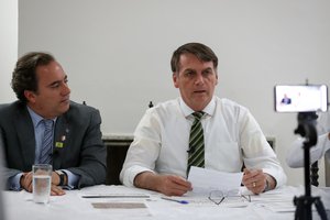 (São Paulo - SP, 10/10/2019) President of the Republic Jair Bolsonaro, during live broadcast to social networks