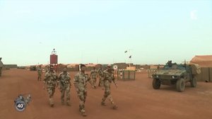 French soldiers and Malian military northeast of Gao in 2017 during Operation Barkhane, Mali