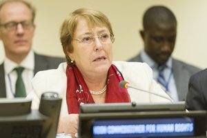 26 September 2018,Michelle Bachelet, United Nations High Commissioner for Human Rights, speaks at the high-level meeting on "The Universal Declaration of Human Rights: a prevention tool to achieve peace and sustainable development", held on the margins of the general debate of the seventy-third General Assembly